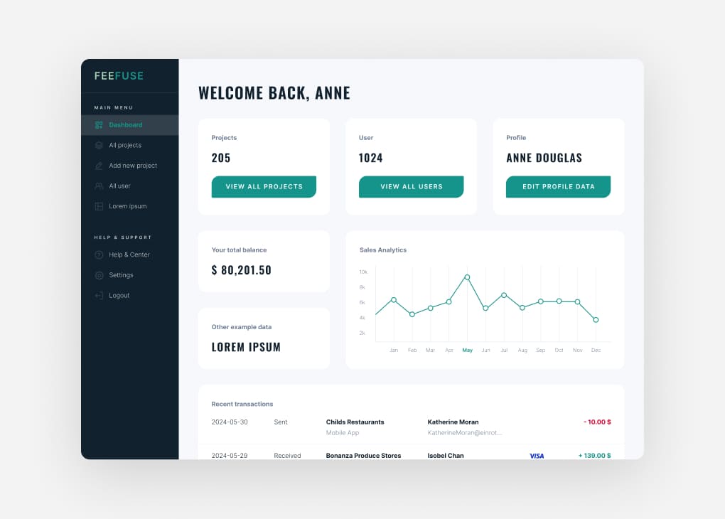 FeeFuse Dashboard